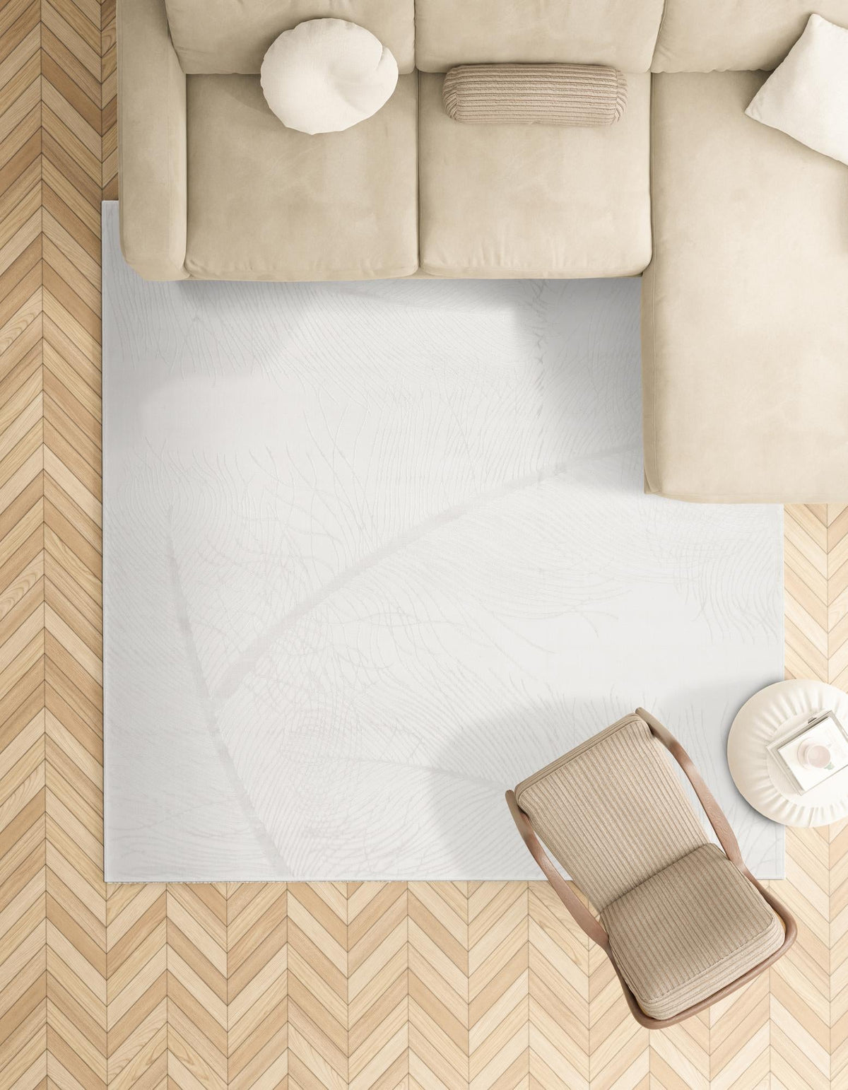 Bloomsbury Elegance Collection Area Rug -  Westminster Square Ivory  lifestyle 103
