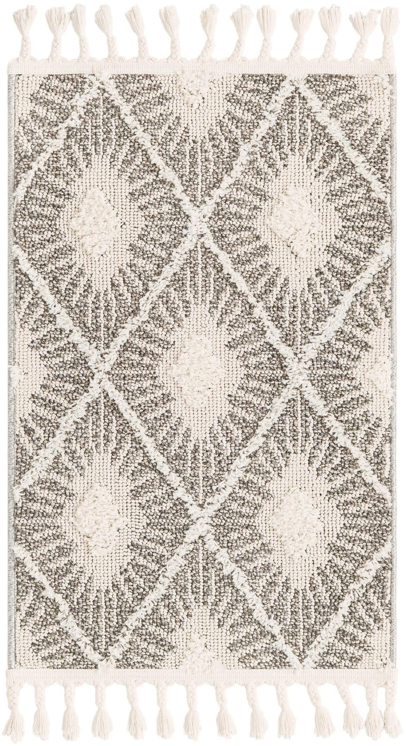 Sahara Chic Collection Area Rug - Marrakech Rectangle Gray Ivory  lifestyle 6