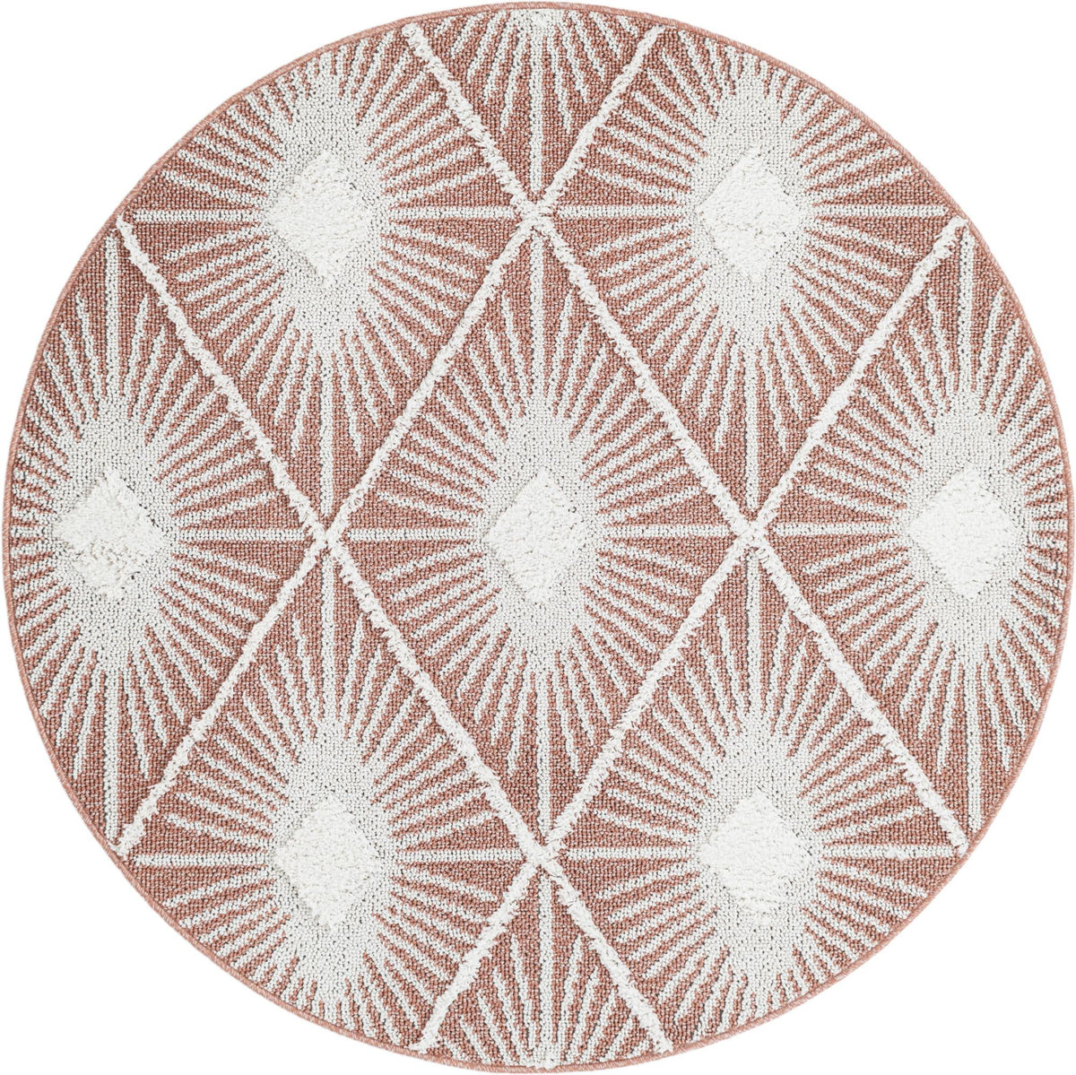 Sahara Chic Collection Area Rug - Marrakech Round Pink  lifestyle 44