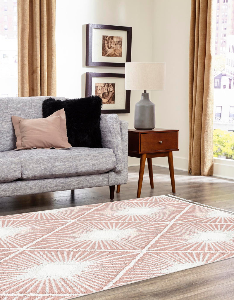 Sahara Chic Collection Area Rug - Marrakech Rectangle Pink  lifestyle 7