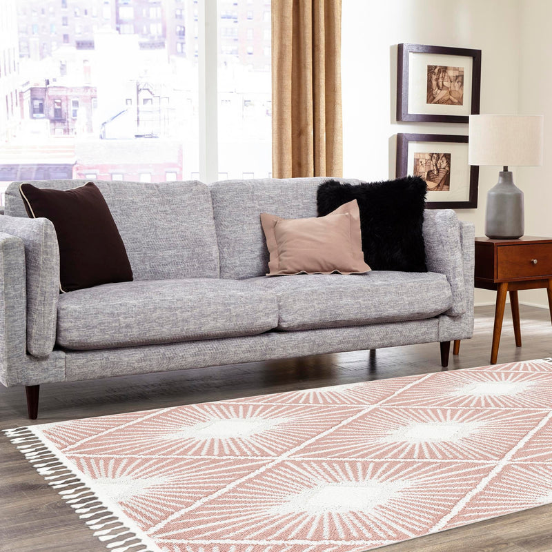 Sahara Chic Collection Area Rug - Marrakech Rectangle Pink  lifestyle 41