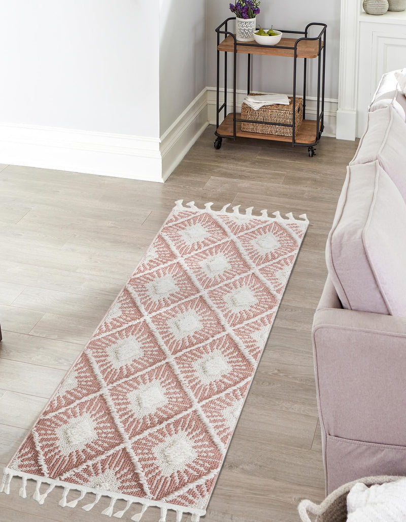 Sahara Chic Collection Area Rug - Marrakech Runner Pink  lifestyle 54