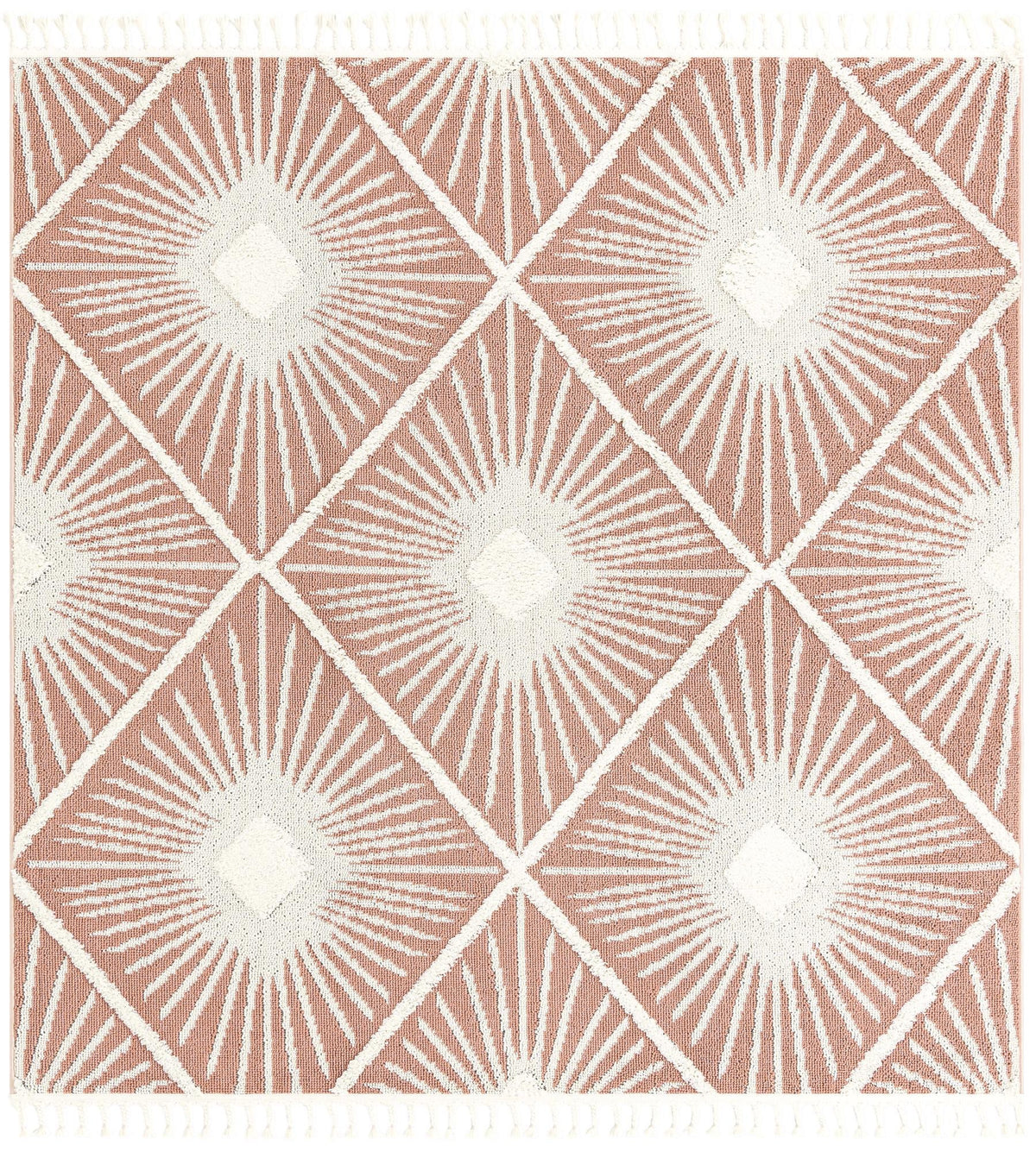 Sahara Chic Collection Area Rug - Marrakech Square Pink  lifestyle 74