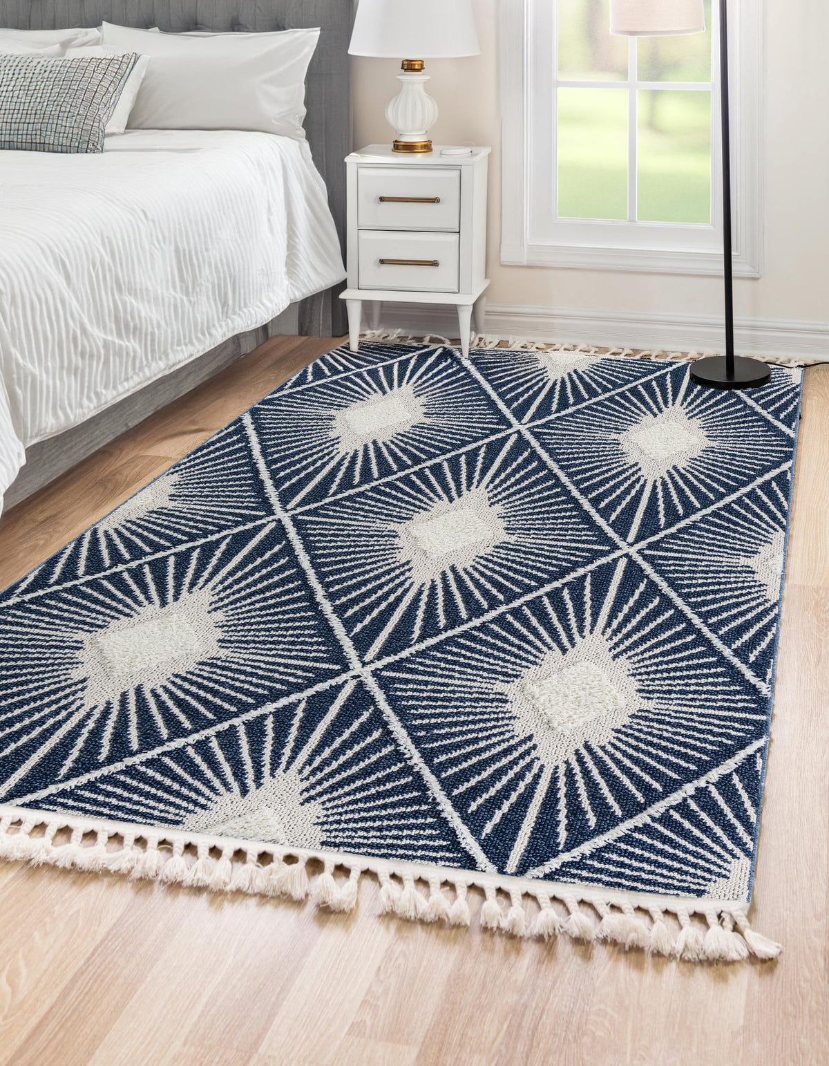 Sahara Chic Collection Area Rug - Marrakech Rectangle Blue  lifestyle 9