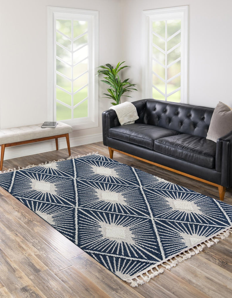 Sahara Chic Collection Area Rug - Marrakech Rectangle Blue  lifestyle 14