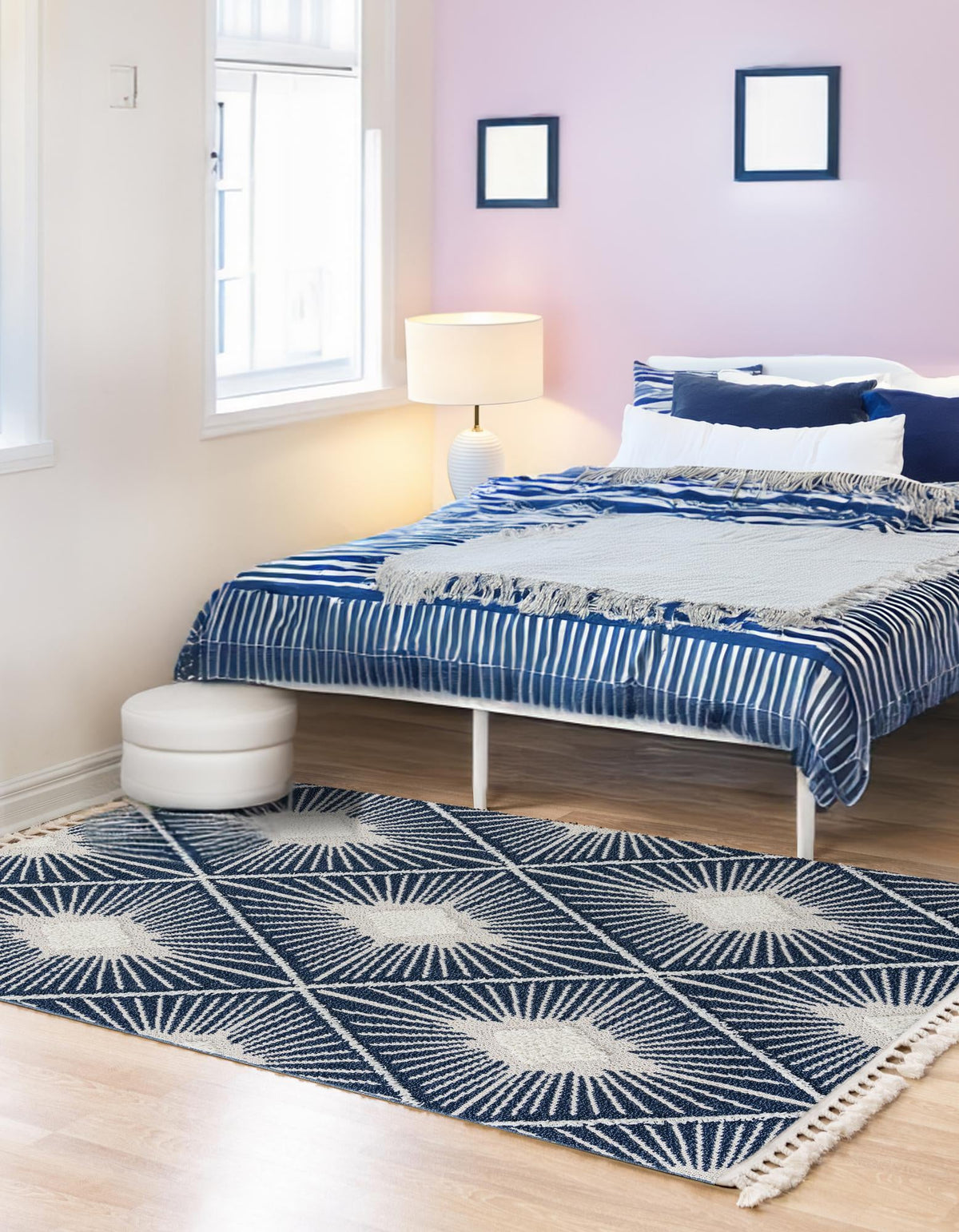 Sahara Chic Collection Area Rug - Marrakech Rectangle Blue  lifestyle 15