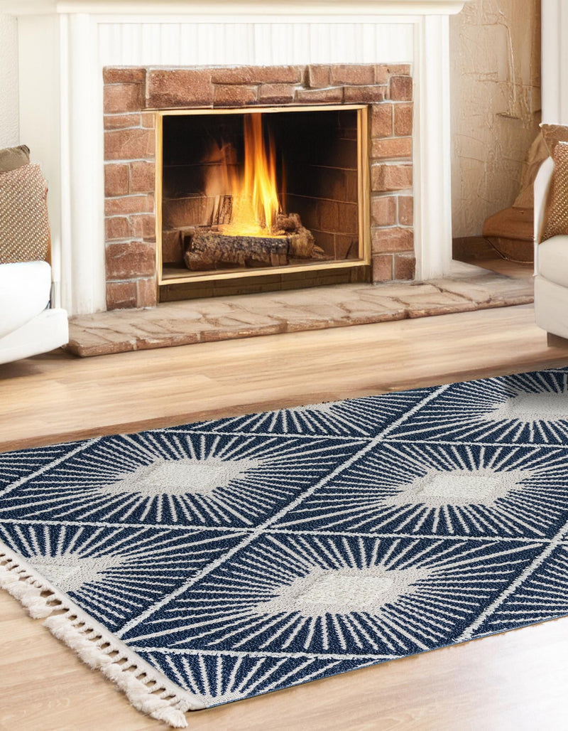 Sahara Chic Collection Area Rug - Marrakech Rectangle Blue  lifestyle 16