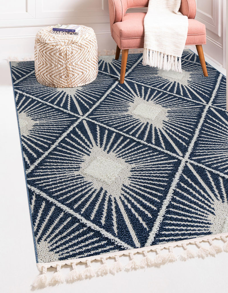 Sahara Chic Collection Area Rug - Marrakech Rectangle Blue  lifestyle 21