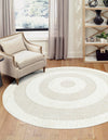Sahara Chic Collection Area Rug -  Casablanca Round Ivory  lifestyle 43