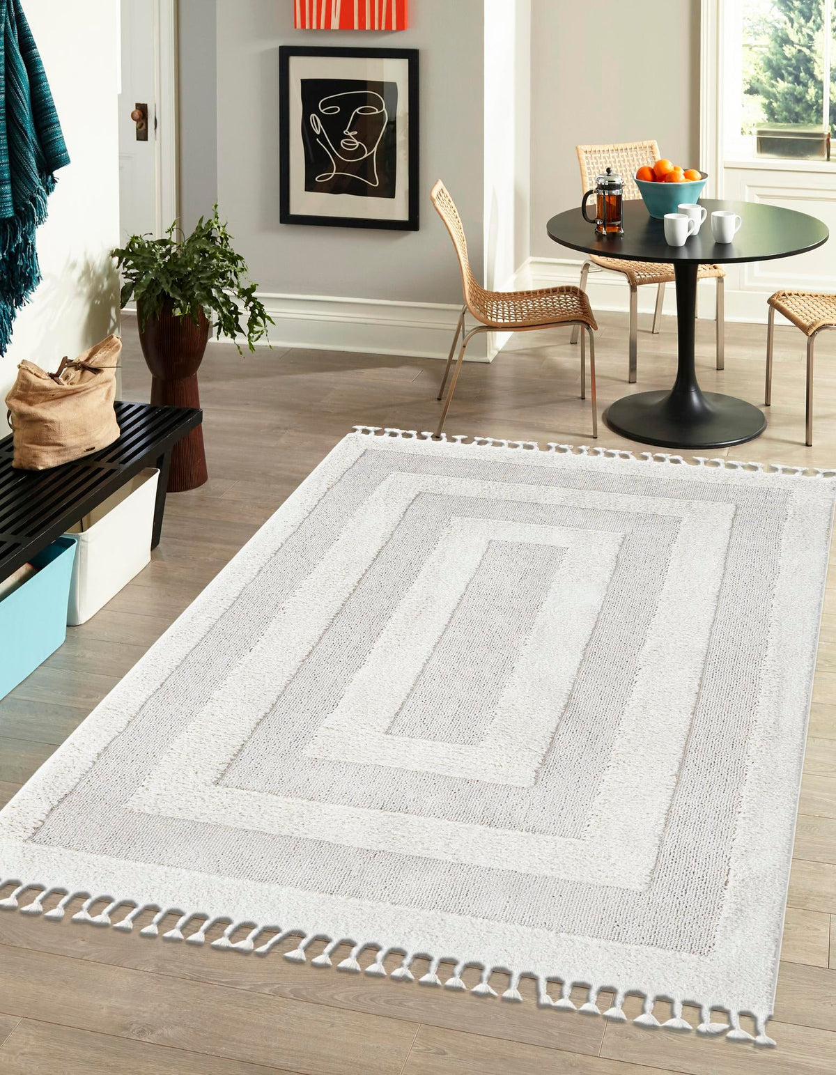 Sahara Chic Collection Area Rug -  Casablanca Rectangle Ivory  lifestyle 4