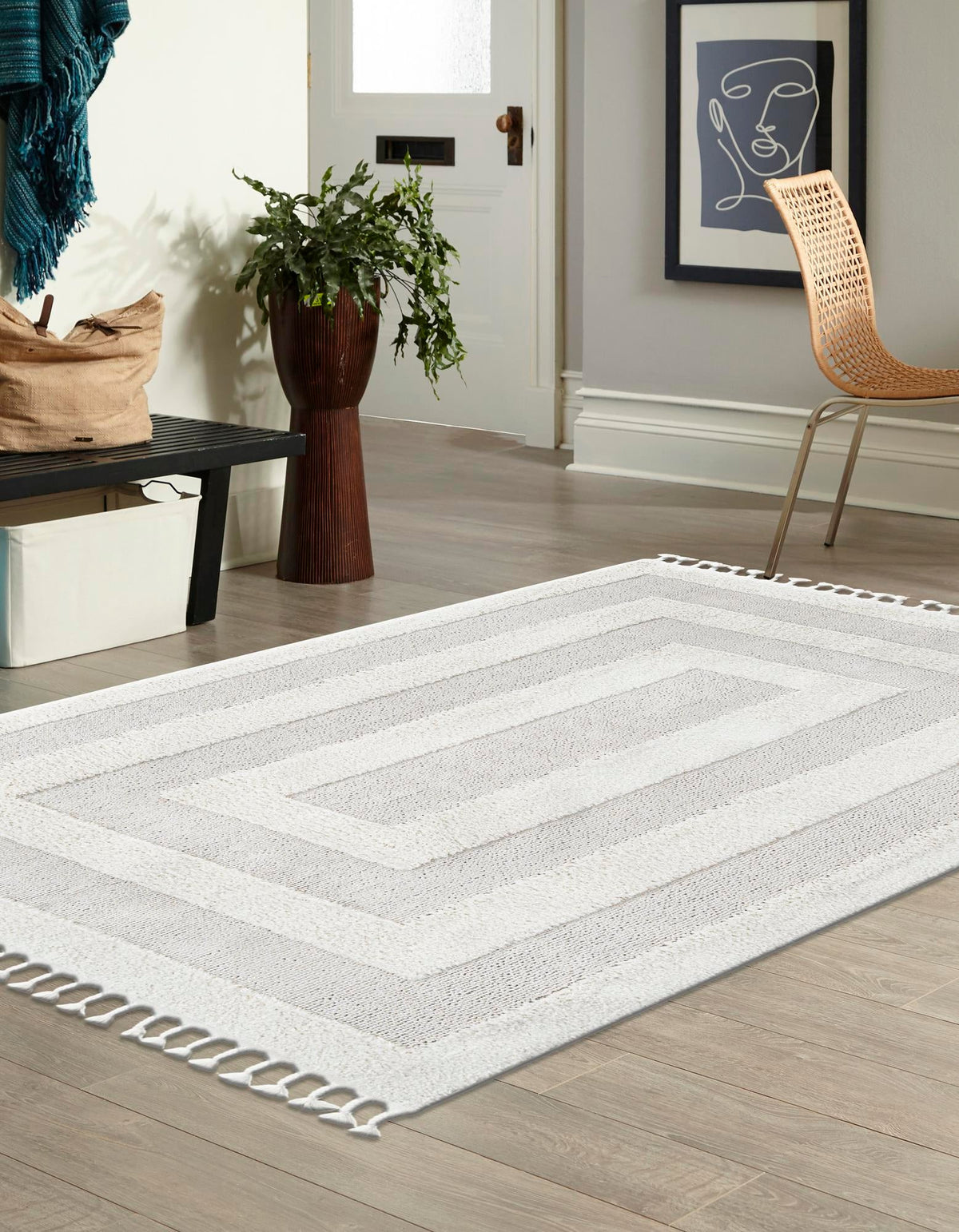 Sahara Chic Collection Area Rug -  Casablanca Rectangle Ivory  lifestyle 6