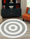 Sahara Chic Collection Area Rug -  Casablanca Round Gray  lifestyle 41