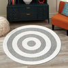 Sahara Chic Collection Area Rug -  Casablanca Round Gray  lifestyle 123