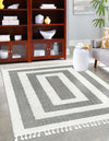 Sahara Chic Collection Area Rug -  Casablanca Rectangle Gray  lifestyle 6