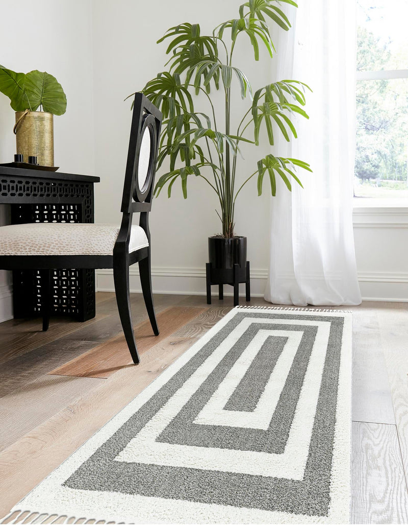 Sahara Chic Collection Area Rug -  Casablanca Runner Gray  lifestyle 40