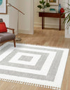 Sahara Chic Collection Area Rug -  Casablanca Square Gray  lifestyle 63