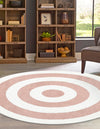 Sahara Chic Collection Area Rug -  Casablanca Round Pink  lifestyle 38
