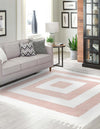 Sahara Chic Collection Area Rug -  Casablanca Square Pink  lifestyle 75