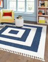 Sahara Chic Collection Area Rug -  Casablanca Square Blue  lifestyle 67