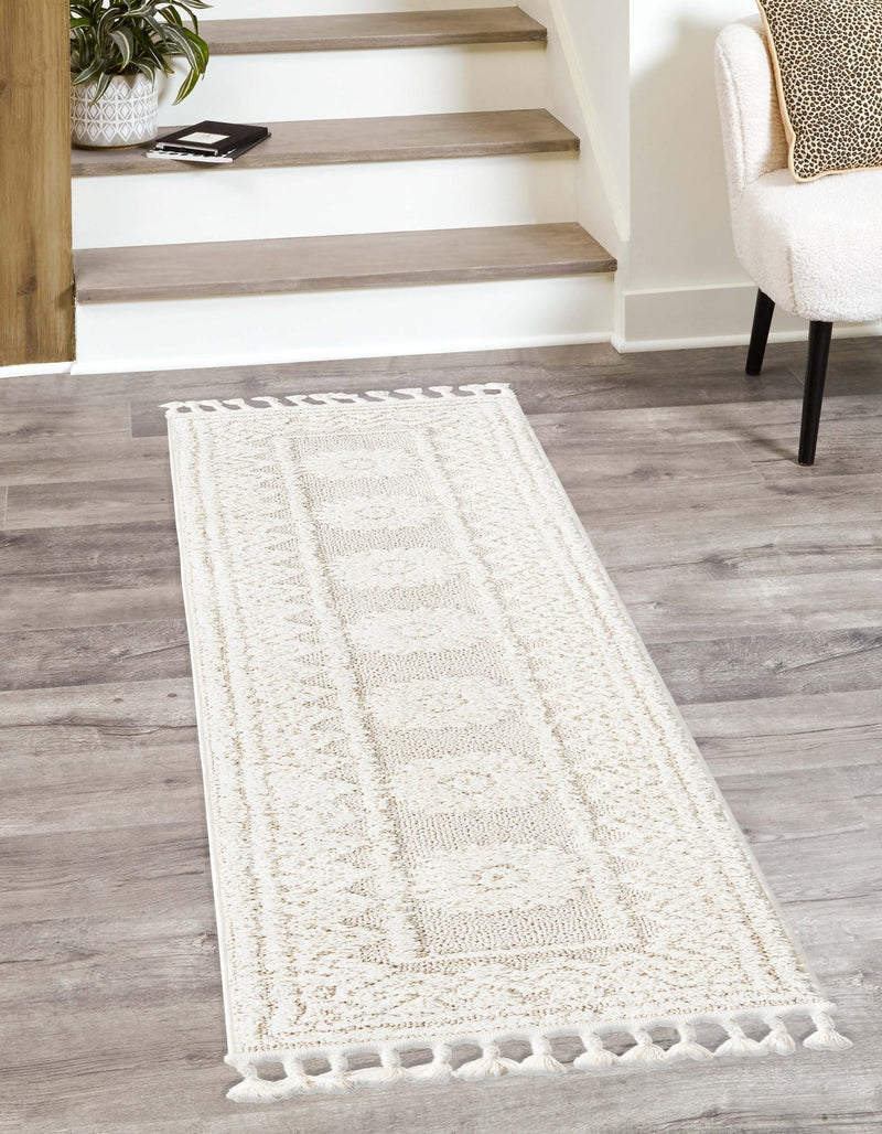 Sahara Chic Collection Area Rug -  Tangier Runner Ivory  lifestyle 83