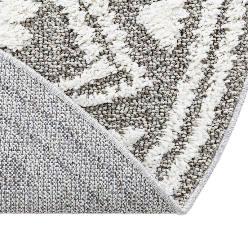 Sahara Chic Collection Area Rug -  Tangier Round Gray  lifestyle 101