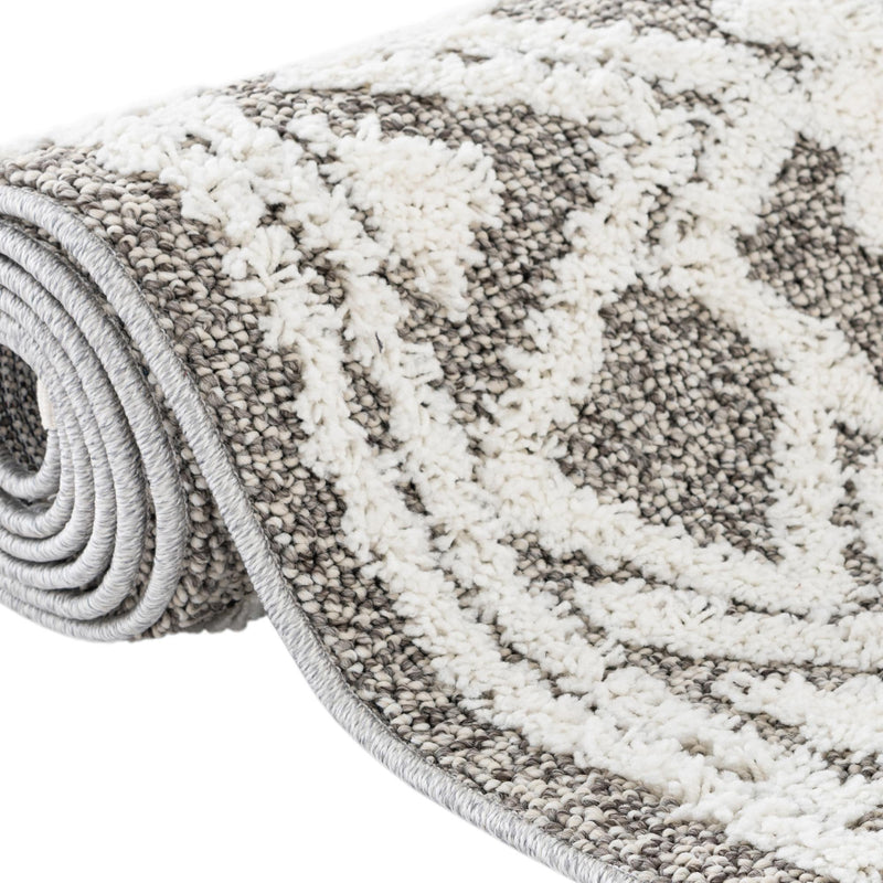 Sahara Chic Collection Area Rug -  Tangier Round Gray  lifestyle 103