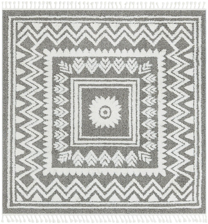 Sahara Chic Collection Area Rug -  Tangier Square Gray  lifestyle 63