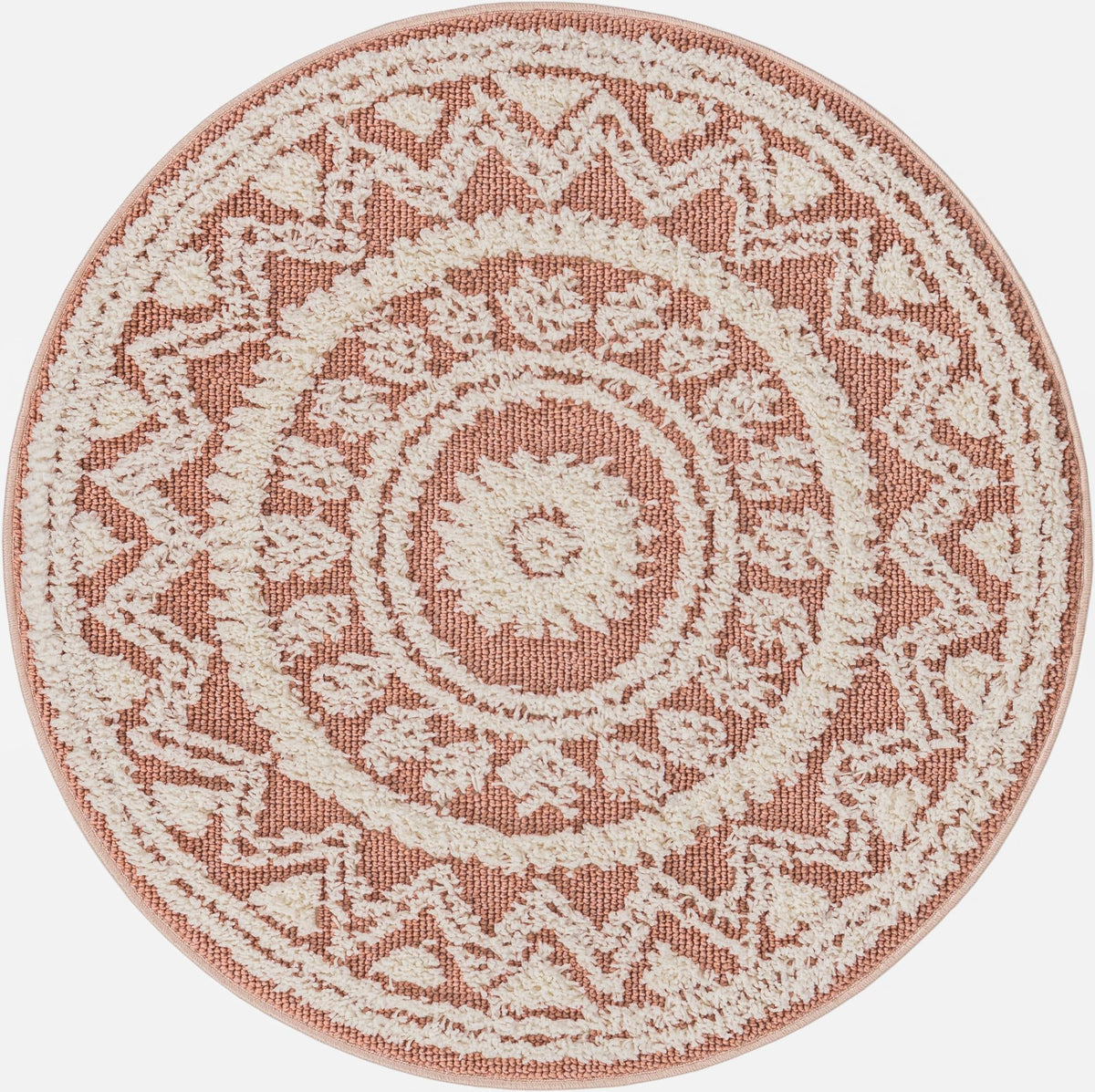 Sahara Chic Collection Area Rug -  Tangier Round Pink  lifestyle 61