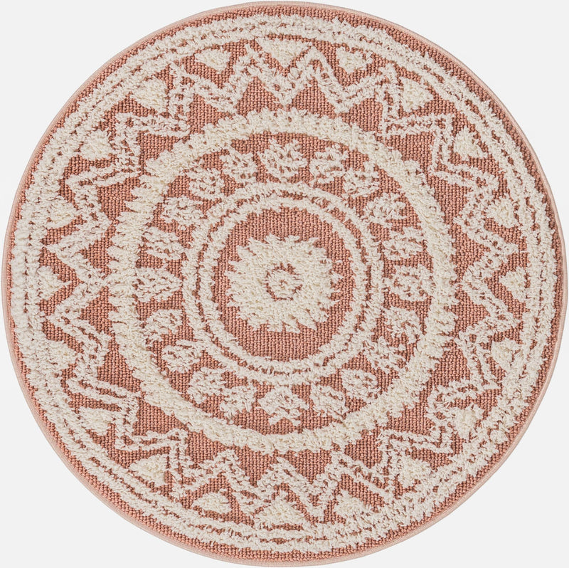 Sahara Chic Collection Area Rug -  Tangier Round Pink  lifestyle 61