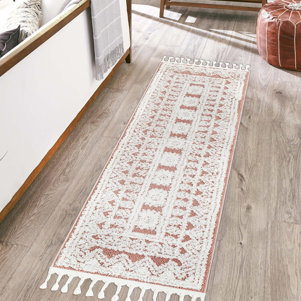 Sahara Chic Collection Area Rug -  Tangier Runner Pink  lifestyle 228
