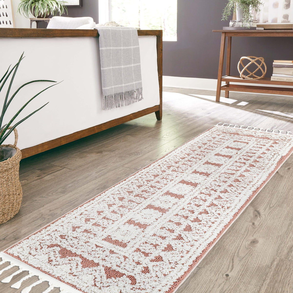 Sahara Chic Collection Area Rug -  Tangier Runner Pink  lifestyle 239