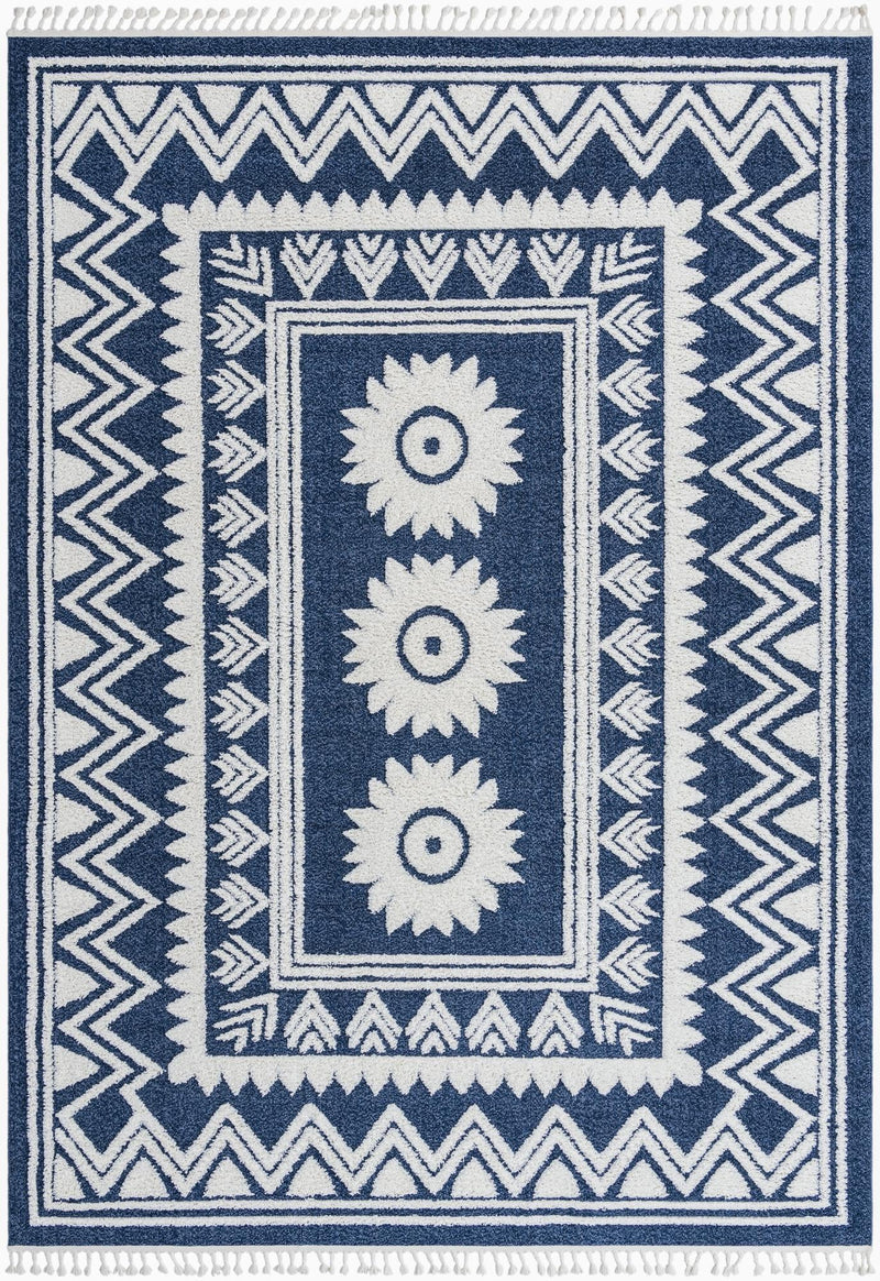 Sahara Chic Collection Area Rug -  Tangier Rectangle Blue  lifestyle 6