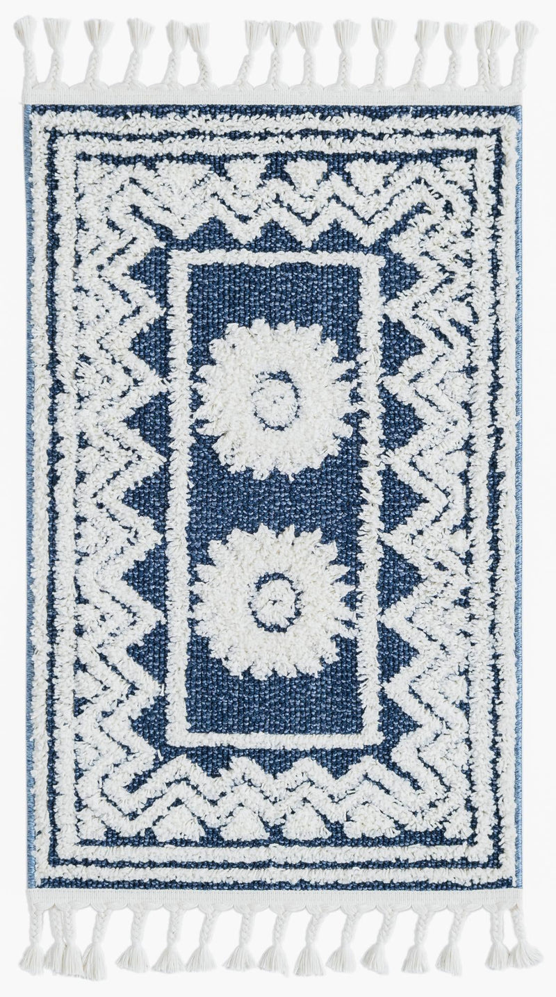 Sahara Chic Collection Area Rug -  Tangier Rectangle Blue  lifestyle 3