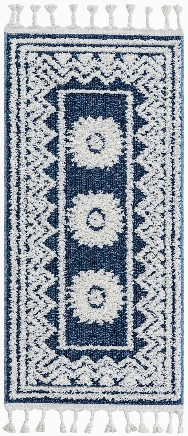 Sahara Chic Collection Area Rug -  Tangier Runner Blue  lifestyle 64