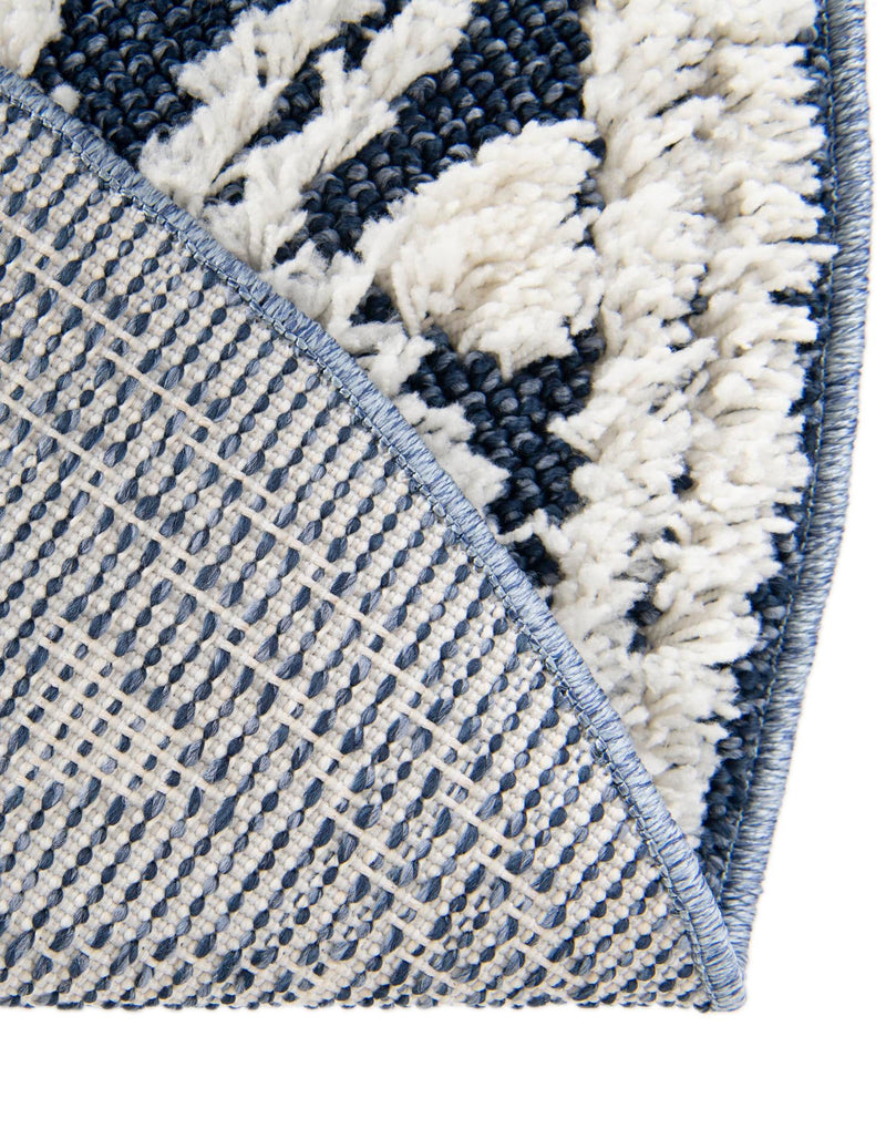 Sahara Chic Collection Area Rug -  Tangier Round Blue  lifestyle 121
