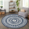 Sahara Chic Collection Area Rug -  Tangier Round Blue  lifestyle 169