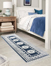 Sahara Chic Collection Area Rug -  Tangier Runner Blue  lifestyle 80