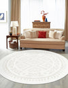 Sahara Chic Collection Area Rug -  Fez Round Ivory  lifestyle 94
