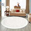 Sahara Chic Collection Area Rug -  Fez Round Ivory  lifestyle 219
