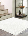 Sahara Chic Collection Area Rug -  Fez Square Ivory  lifestyle 102
