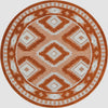 Sahara Chic Collection Area Rug -  Fez Round Rust Red  lifestyle 78