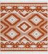 Sahara Chic Collection Area Rug -  Fez Square Rust Red  lifestyle 79