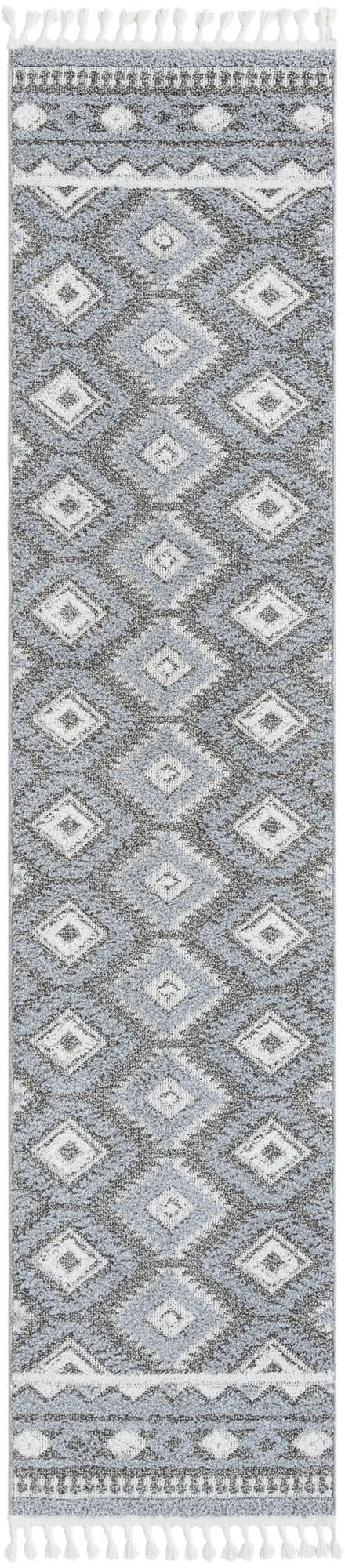 Sahara Chic Collection Area Rug -  Fez Runner Gray  lifestyle 60
