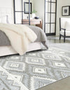Sahara Chic Collection Area Rug -  Fez Rectangle Gray  lifestyle 13