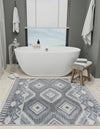 Sahara Chic Collection Area Rug -  Fez Square Gray  lifestyle 122