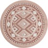 Sahara Chic Collection Area Rug -  Fez Round Pink  lifestyle 81