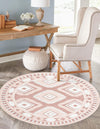 Sahara Chic Collection Area Rug -  Fez Round Pink  lifestyle 90