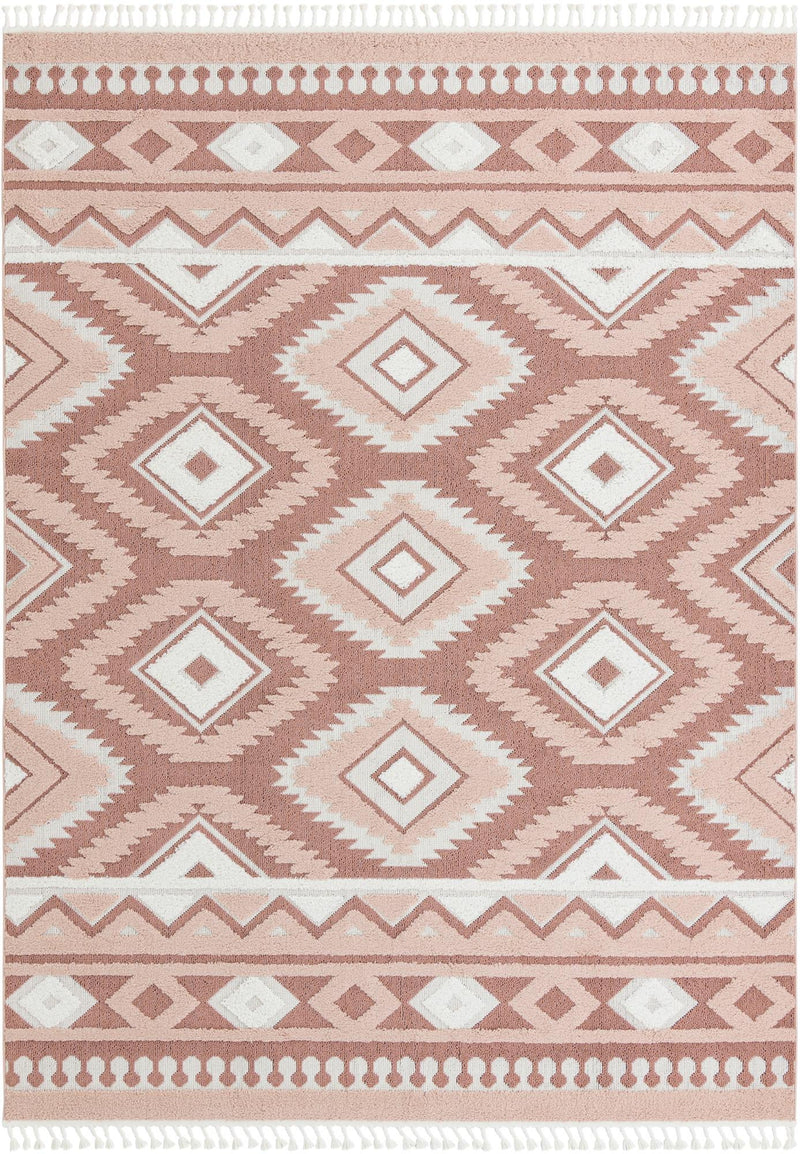Sahara Chic Collection Area Rug -  Fez Rectangle Pink  lifestyle 4
