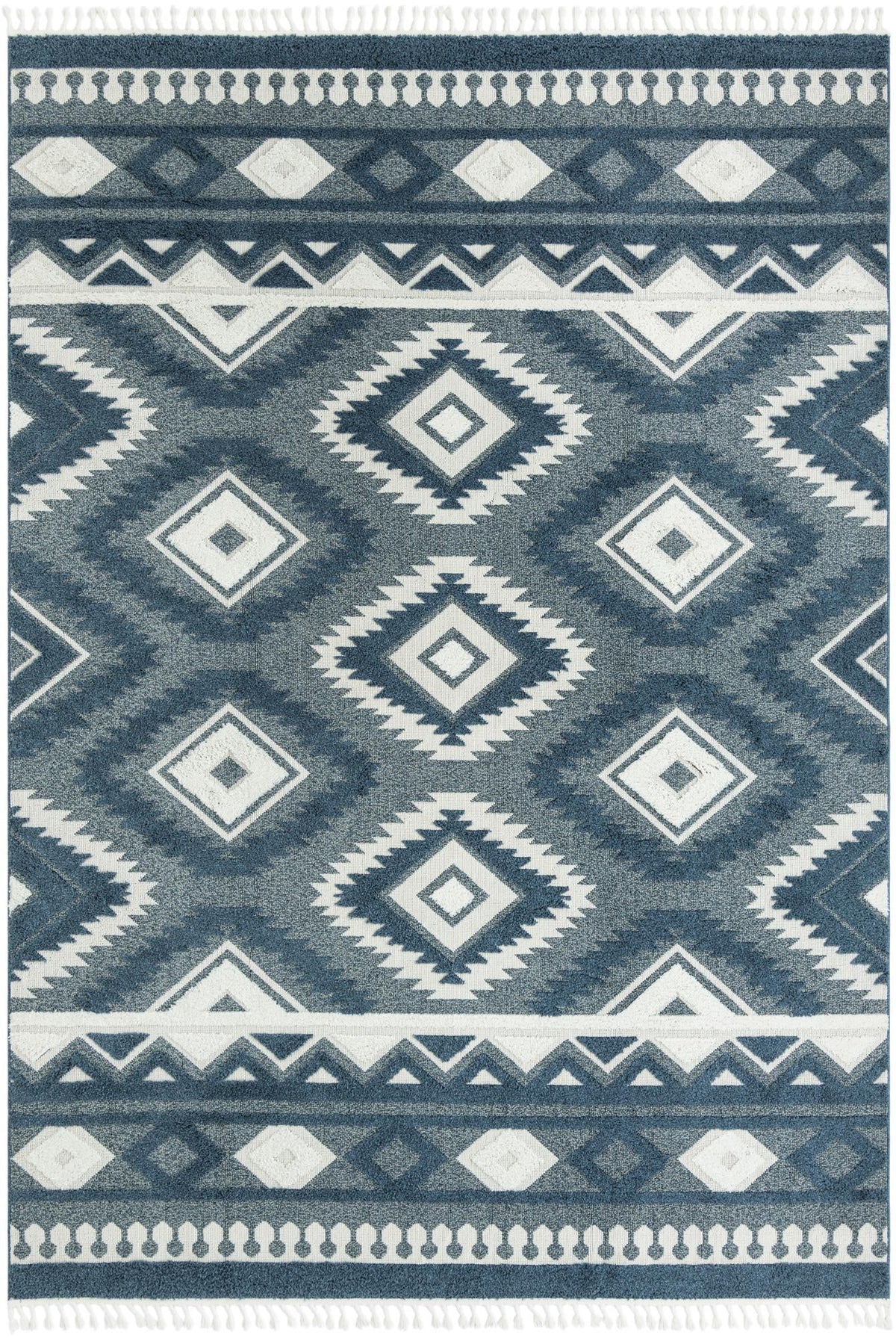 Sahara Chic Collection Area Rug -  Fez Rectangle Blue Main