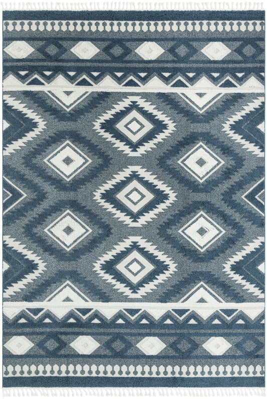 Sahara Chic Collection Area Rug -  Fez Rectangle Blue Main